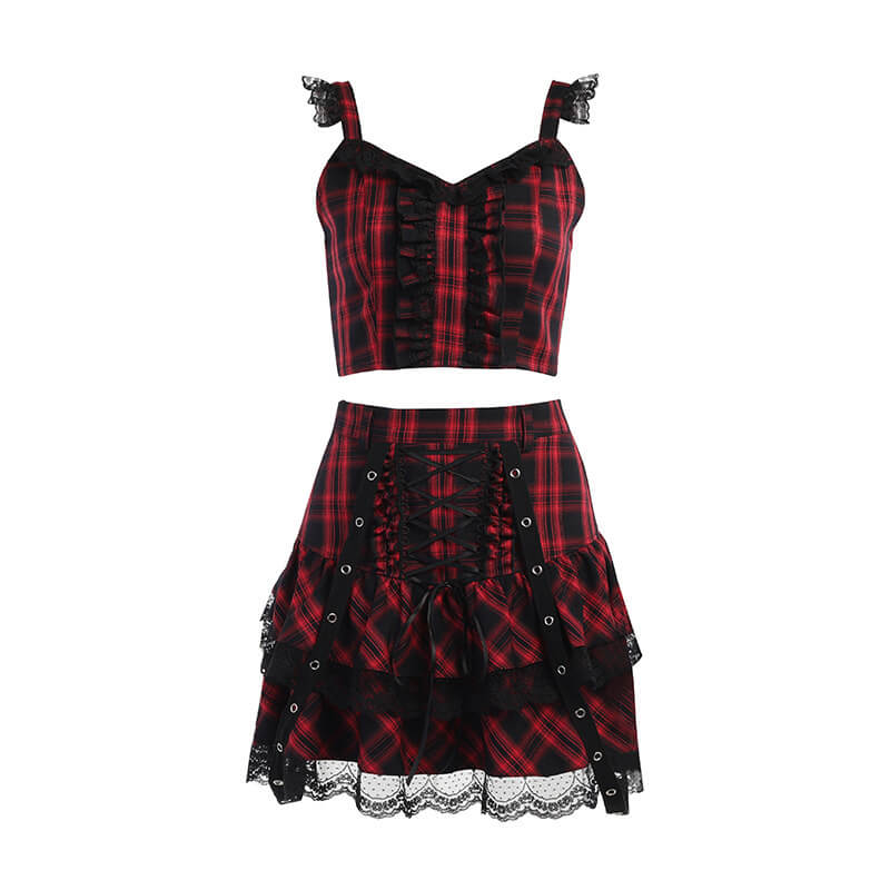    cutiekill-camisole-skirt-punk-darkness-lace-red-plaid-camisole-layered-skirt-ah0001-1