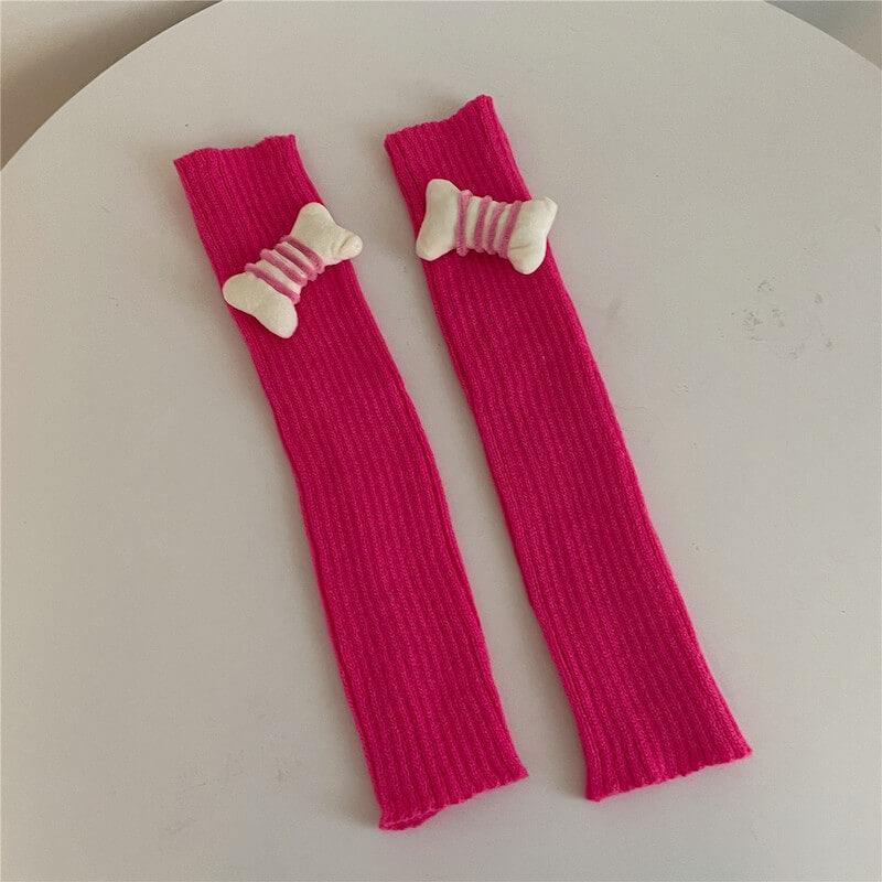 Kawaii Balletcore Aesthetic Gyaru Rib Knit Leg Warmers Slouchy Socks – The  Kawaii Factory