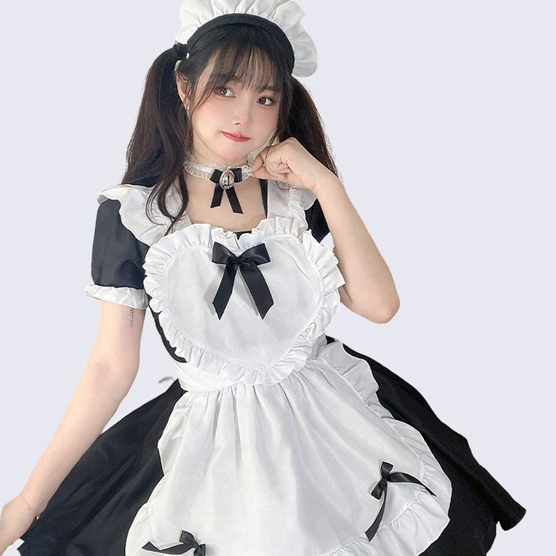 Classic lolita heart maid dress set