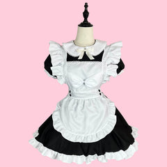 Cosplay bow maid dress set