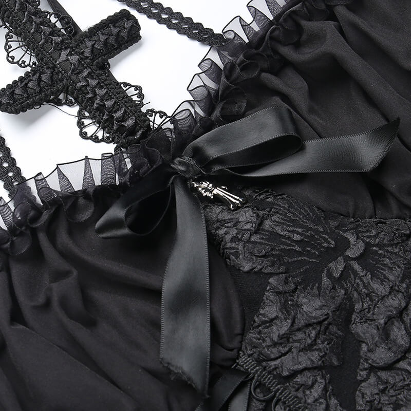 cutiekill-darkness-princess-halter-cross-lace-dress-ah0090