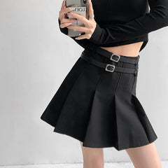    cutiekill-double-belts-academia-skirt-om0106