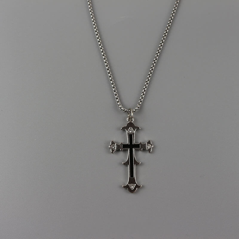 Waterproof Silver Cross Necklace for Men — WE ARE ALL SMITH