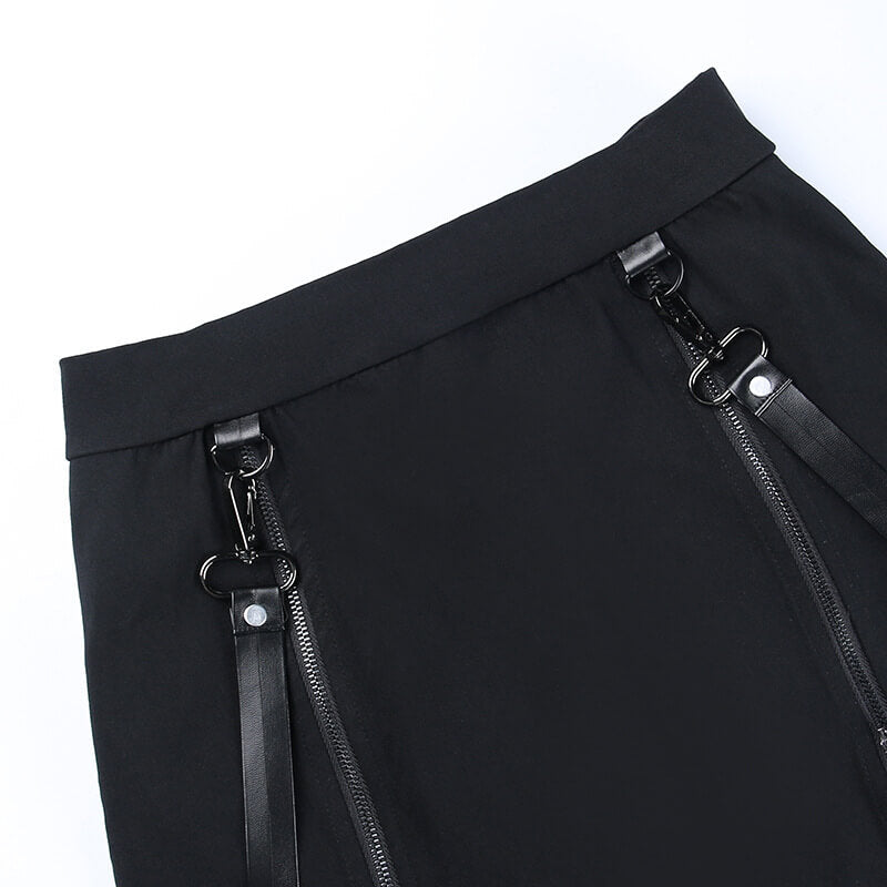 cutiekill-double-zippers-gothic-belts-pencil-skirt-ah0111