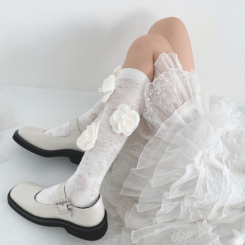 cutiekill-fairy-core-camellia-texture-stockings-c0112
