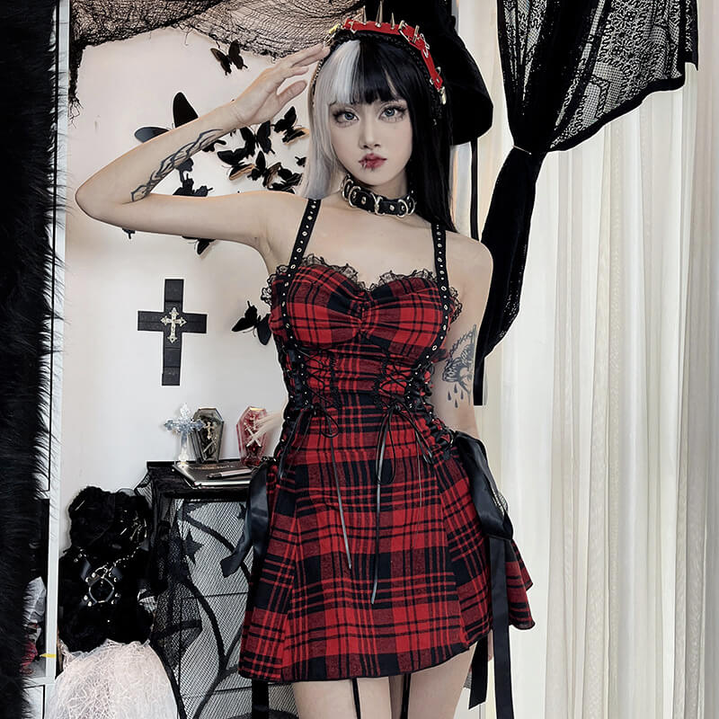 cutiekill-goth-lace-spider-hollow-out-dress-ah0132