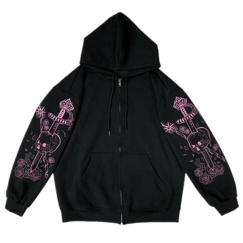 cutiekill-goth-pink-sword-in-skull-hoodie-jacket-ah0038