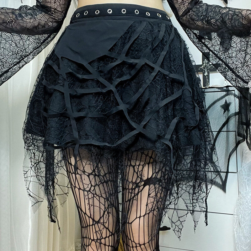 cutiekill-goth-punk-spider-web-tassels-skirt-ah0080