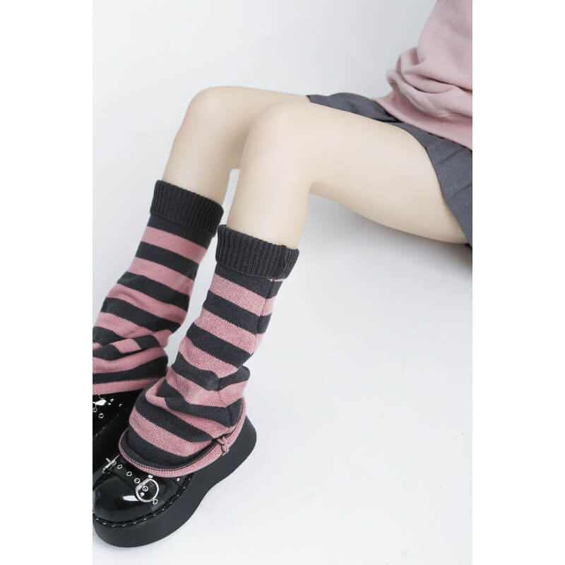 cutiekill-grey-pink-y2k-leg-warmer-c0183