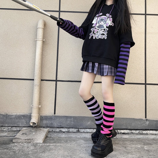    cutiekill-harajuku-girl-mix-stripes-loose-socks-leg-warmers-c0051