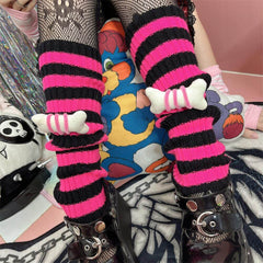 cutiekill-harajuku-y2k-bone-stripes-leg-warmers-c0229