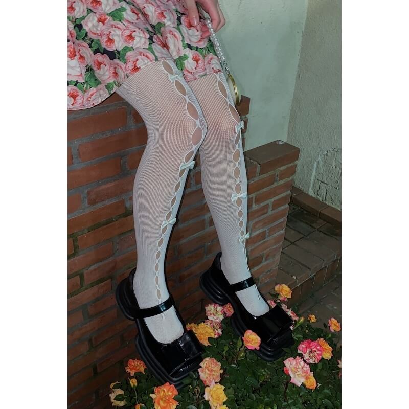 Hollow-out cute bows lolita tights