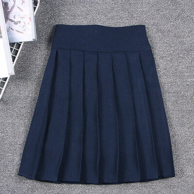 17 Colors smoothy elastic waist uniform skirt