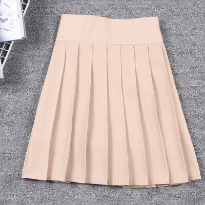 17 Colors smoothy elastic waist uniform skirt