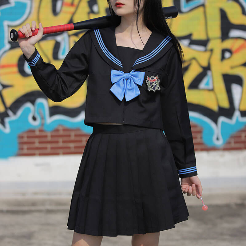 seifuku-sailor-uniform-JK Aisdelu Sailor Uniform, Cosplay, Long Sleeve, Bowknot, Brown, Cute, Pure,  Girls' Uniform, School Uniform, High School Girls, High School Students, ...