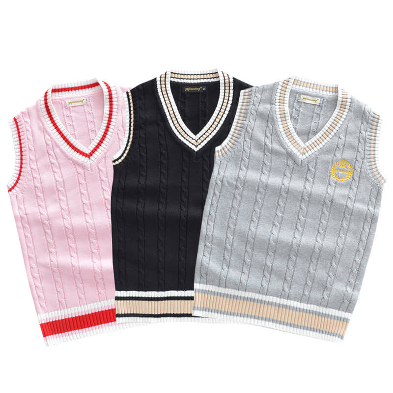    cutiekill-jk-crown-embroidery-uniform-sweater-vest-c01381
