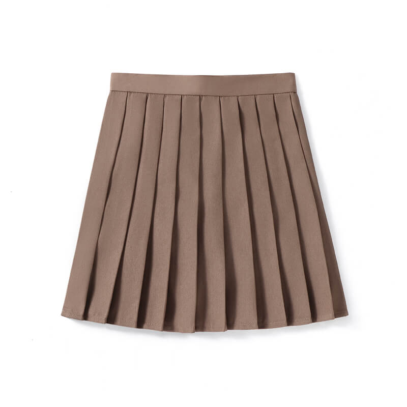 JK pure color school uniform skirt