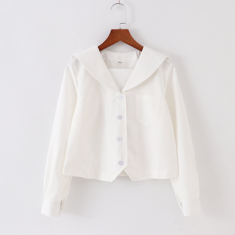 Japanese Yaezakura motif Women's T Shirt (white on navy)