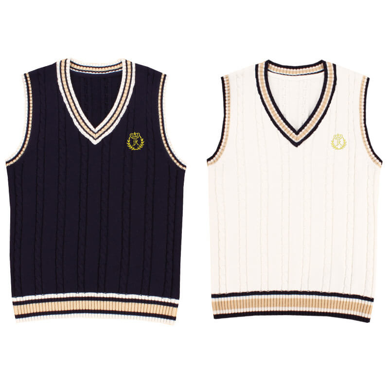 cutiekill-jk-school-uniform-embroidery-v-neck-sweater-vest-c01380