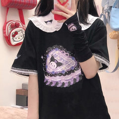 cutiekill-kuromi-cake-lace-t-shirt-m0061