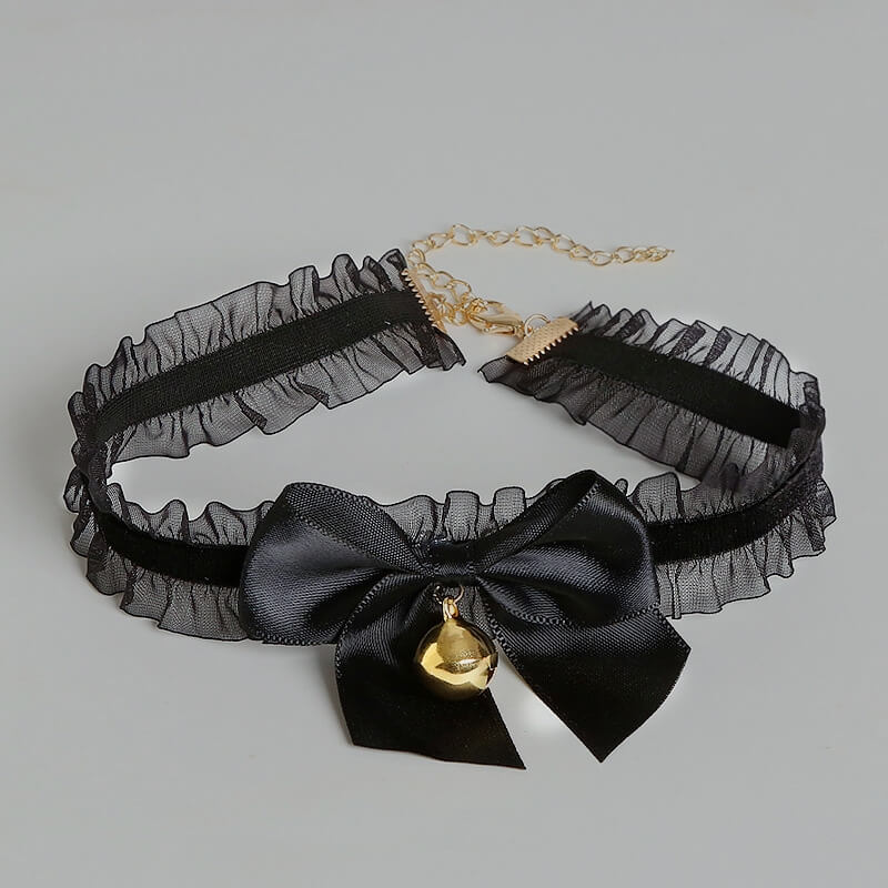 Black Accented Skinny Bell Chokers - Multiple Colors – Beastly Boo