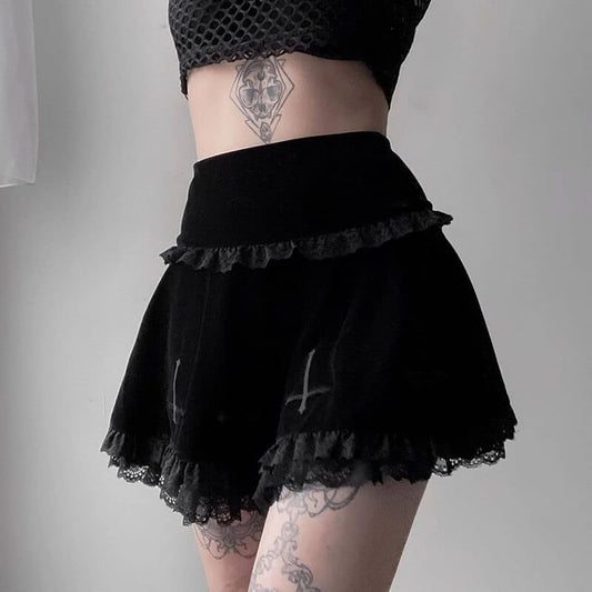    cutiekill-lace-cross-velvet-layered-flared-skirt-ah0253 800