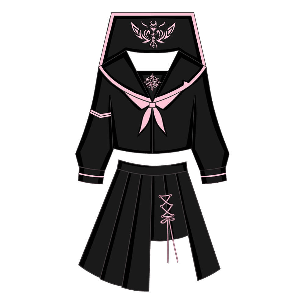 cutiekill-magic-star-black-pink-dark-jk-uniform-set-jk0044