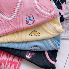 Pastel melody kuromi sweater vest
