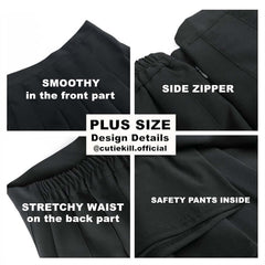 [Plus size] Classic A-line medium pleated skirt