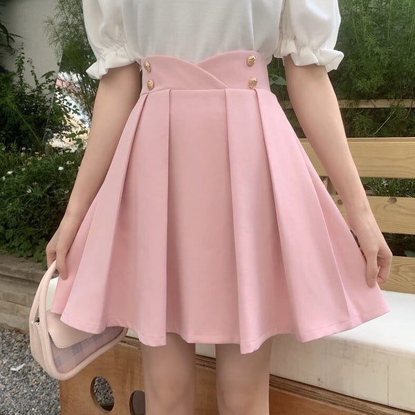 Wholesale Girls Pink Rib Skater Skirt – Tradyl