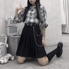 cutiekill-plus-size-gothic-punk-cross-belt-chain-a-line-pleated-skirt-c00625