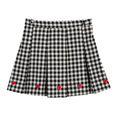[Plus size] Lovely heart embroidery skirt