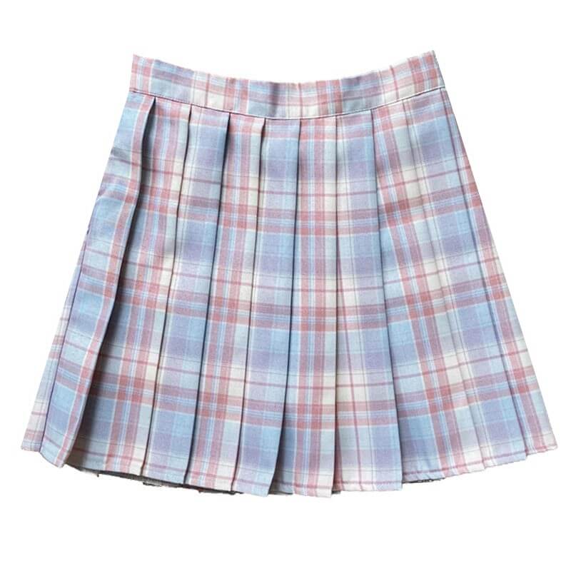 [Plus size] Pastel Ice cream A-line pleated skirt
