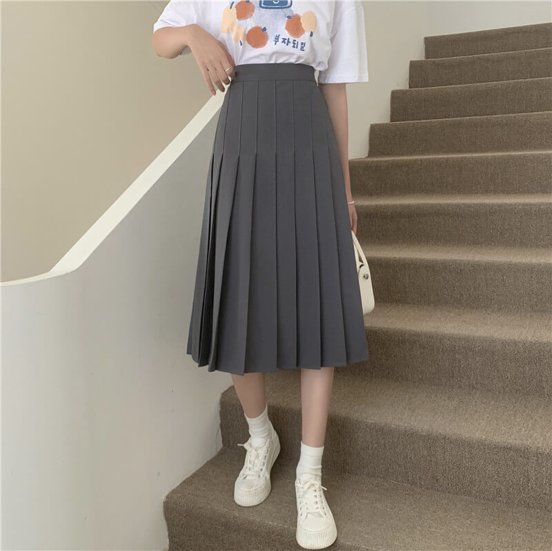 cutiekill-plus-size-summer-sweet-long-pleated-skirt-dm0002