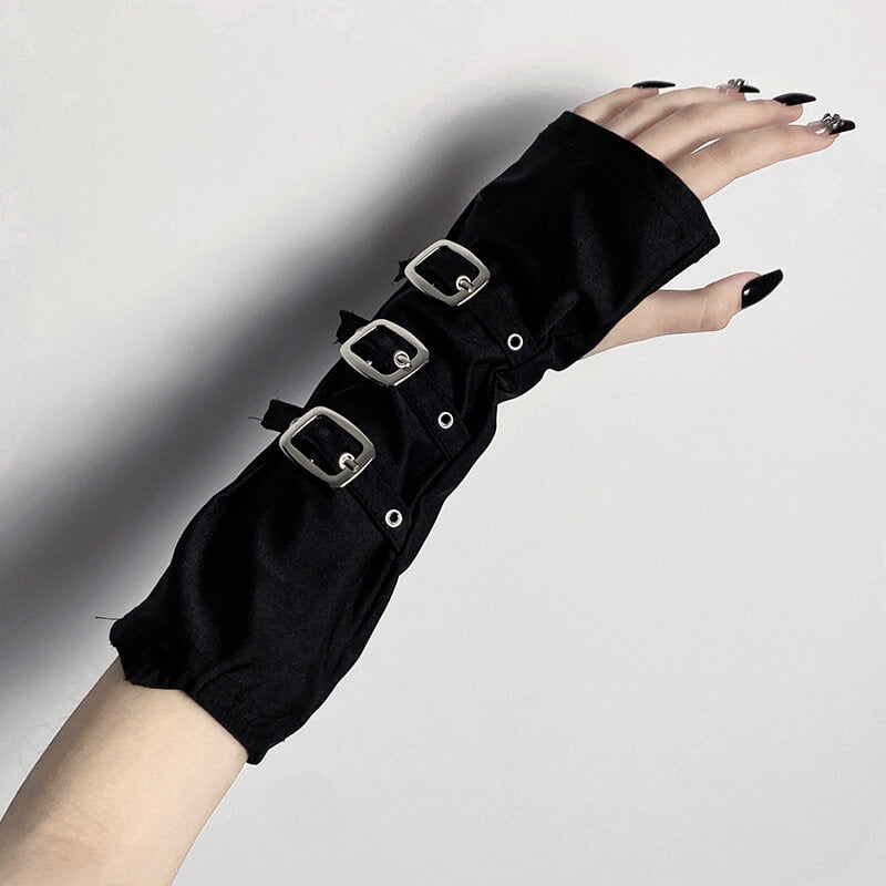 Punk alt girl sleeves hand cuffs