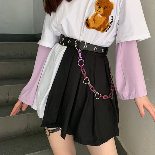    cutiekill-punk-lolita-crystal-hearts-chain-belt-b0010
