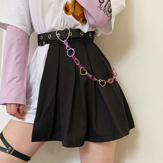    cutiekill-punk-lolita-crystal-hearts-chain-belt-b0010