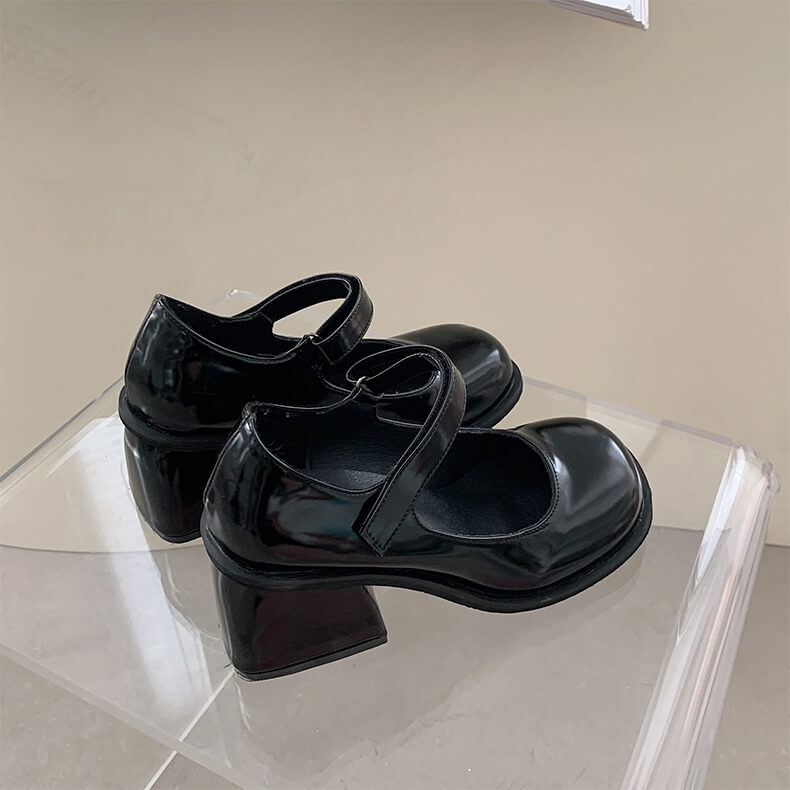 Retro simple Mary Jane high heels – Cutiekill