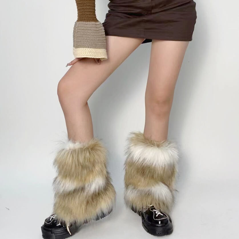 cutiekill-retro-y2k-artificial-furry-leg-warmers-c0189