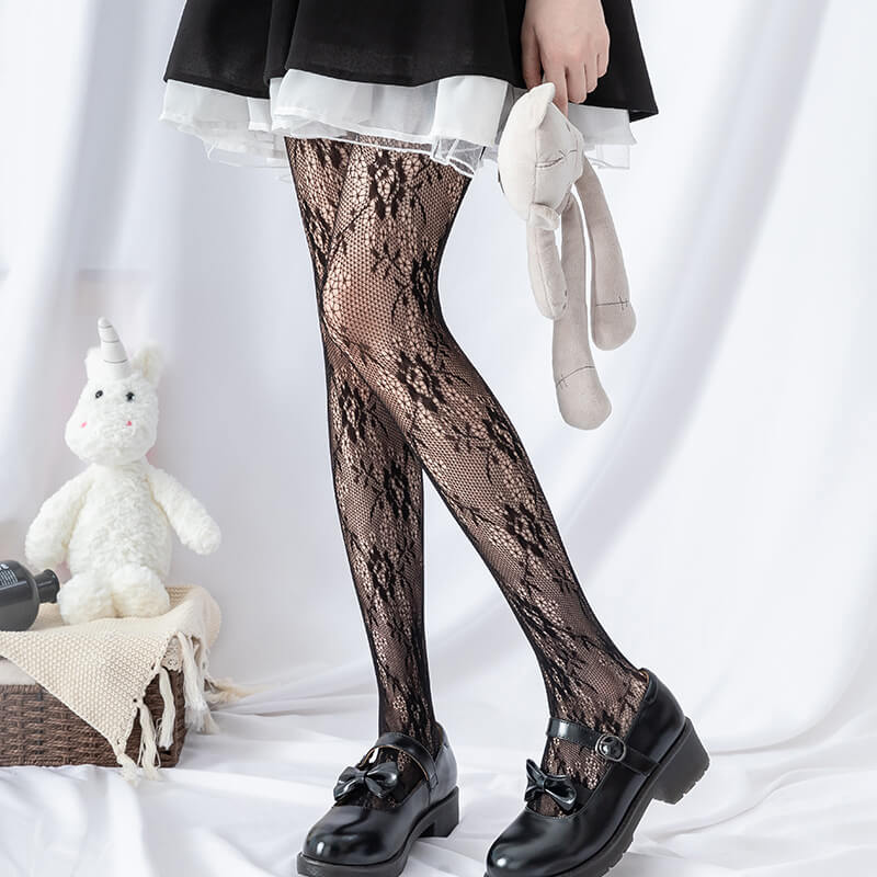 Rose lace vintage tights – Cutiekill