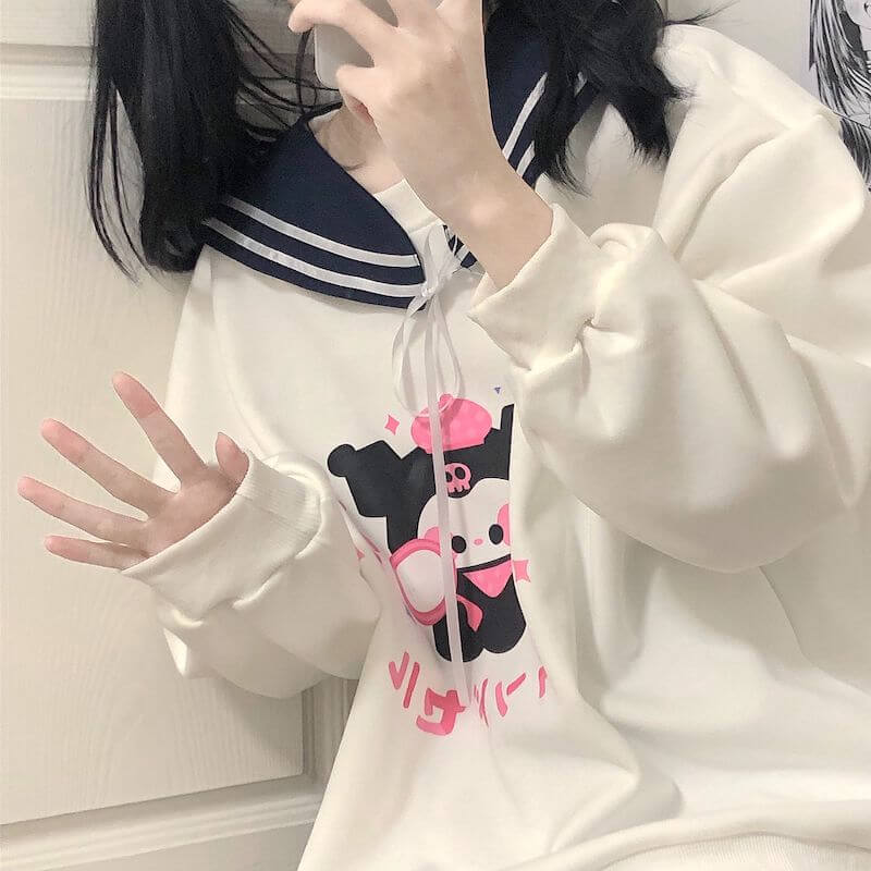 Sailor collar Kuromi sweatshirt