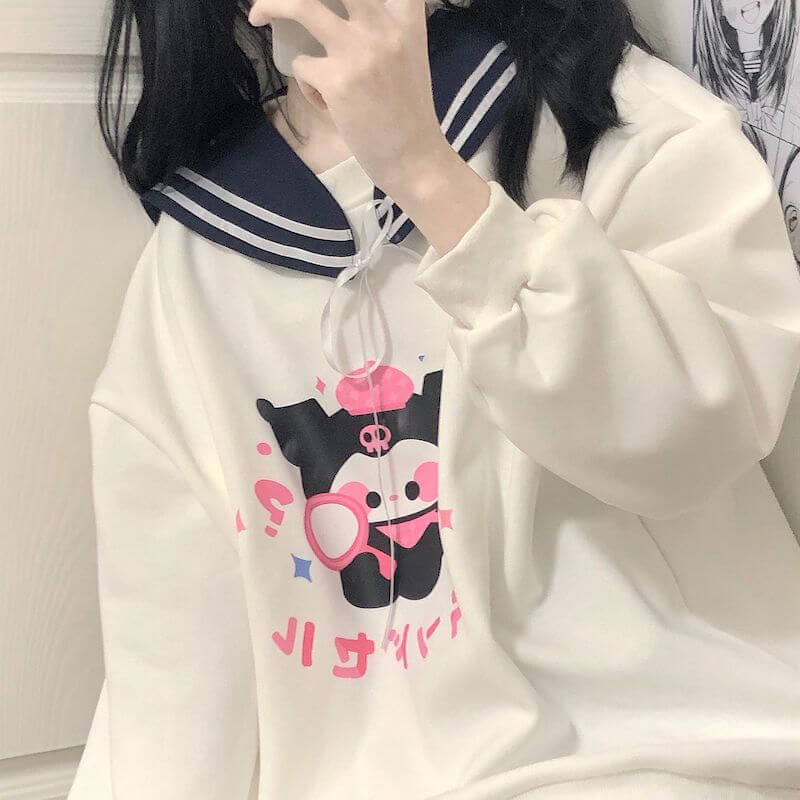 Sailor collar Kuromi sweatshirt