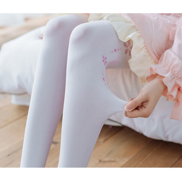 Pretty Japanese Cat Skin Color Thigh Lolita Tights $6.99-Girls