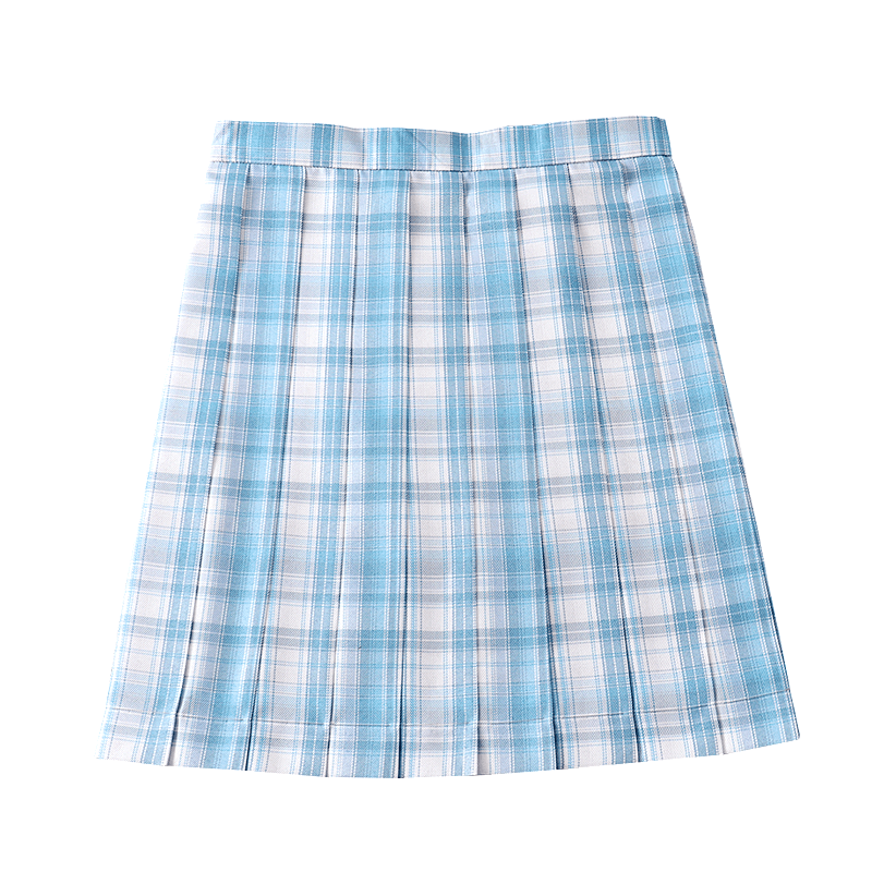    cutiekill-skirt-bow-jk-crystal-blue-plaid-uniform-skirt-c00991