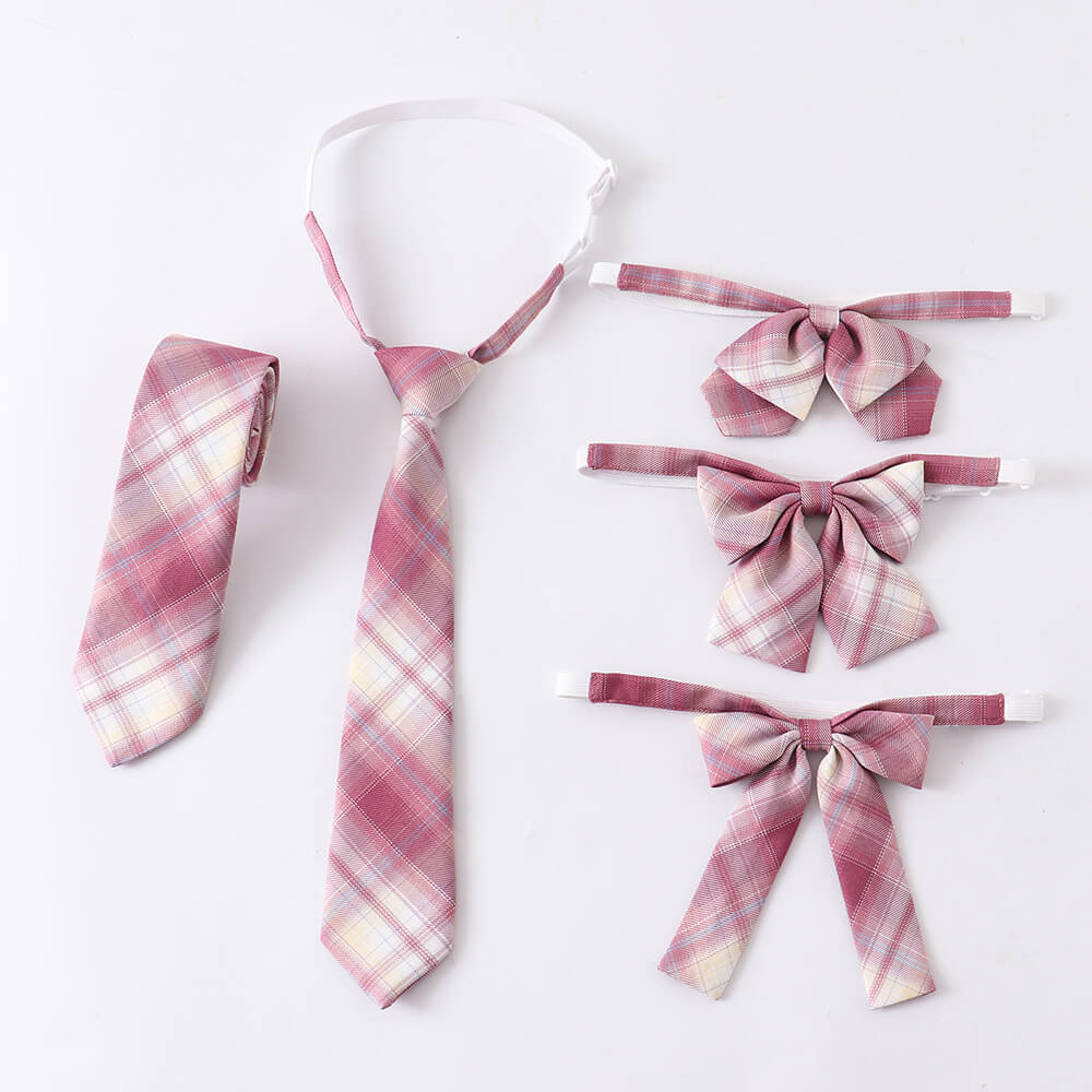 cutiekill-skirt-bow-jk-love-pink-plaid-uniform-skirt-c00990