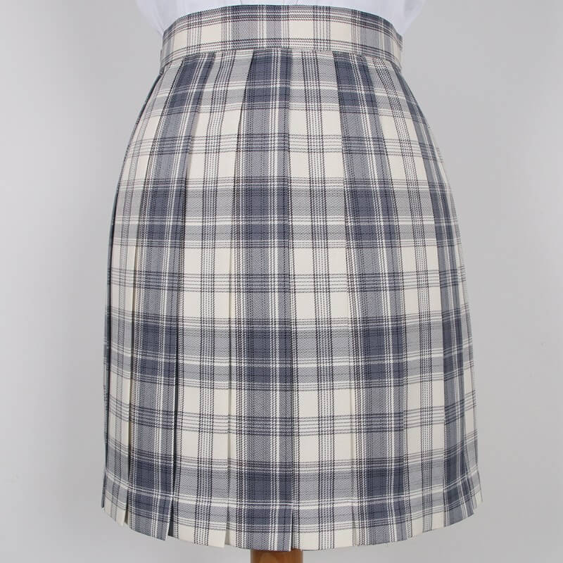 skirt-bow-jk-soft-grey-plaid-uniform-skirt-c01383