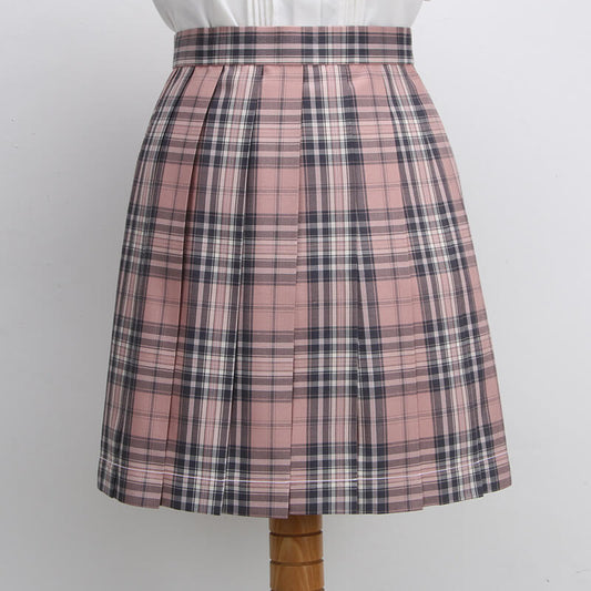    cutiekill-skirt-bow-jk-valentine-pink-plaid-uniform-skirt-c01375 800
