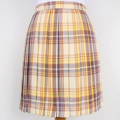    cutiekill-skirt-bow-sunshine-yellow-plaid-uniform-skirt-c00981