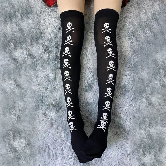 Spicy girl y2k skulls stockings – Cutiekill