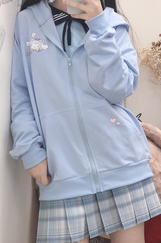 cutiekill-sweet-doll-blue-cinnamoroll-thin-hoodie-jumper-coat-m0019
